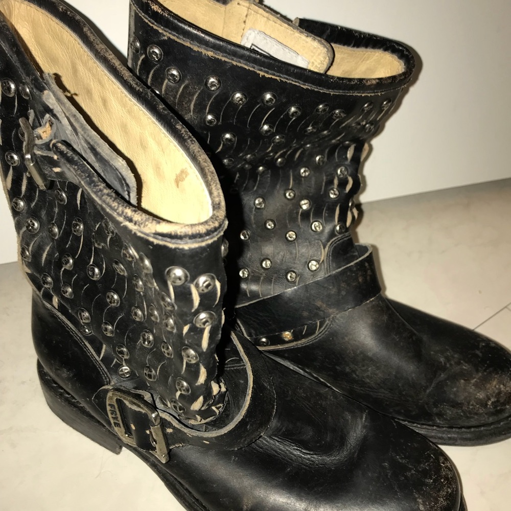 Frye Distressed Studded Boots